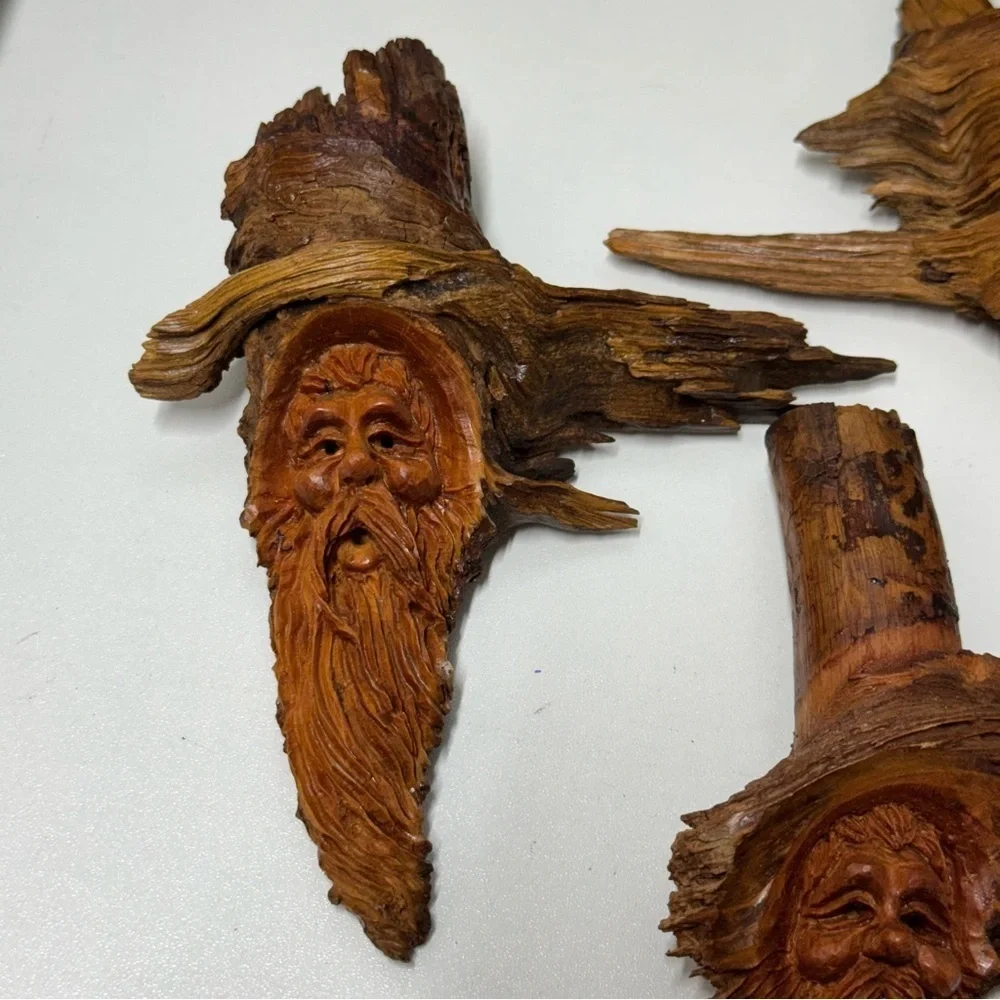 Handcrafted Wooden Forest Gnomes